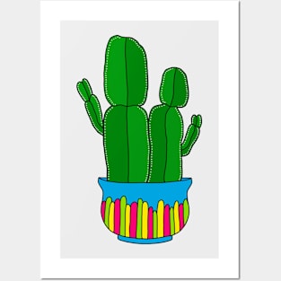 Cute Cactus Design #160: Funky-Shaped Cacti In Cute Pot Posters and Art